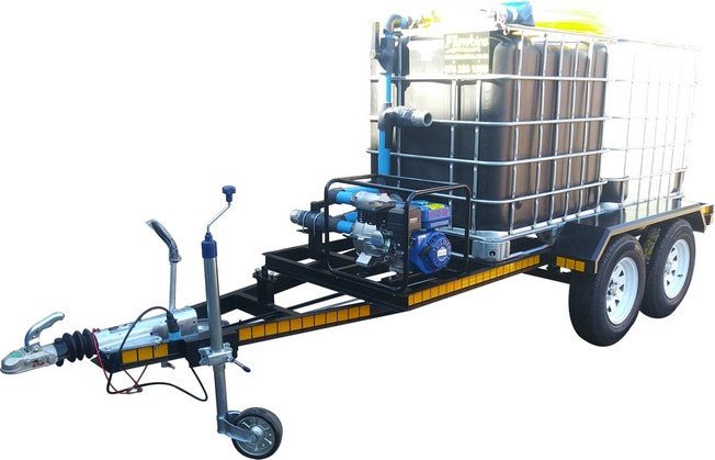 Honey sucker 1000lt Flowbin™ with 1000lt 186bar pressure washer, double axle braked trailer unit -Price On Request