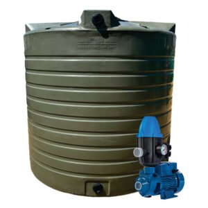 Water tank Combo Basic: 10000l & 0.37kw Peripheral Water Pump & Controller