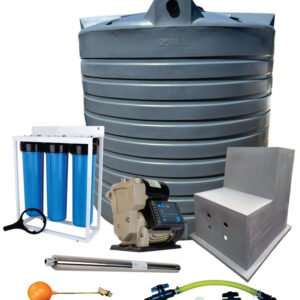 Water tank Combo Full house: 10 000l Water tank & VSP 1.5KW Booster Pump System (with VSD)