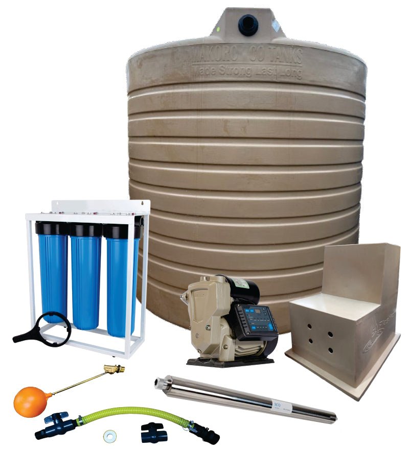 Water tank Combo Full house: 10 000l Water tank & VSP 1.5KW Booster Pump System (with VSD)