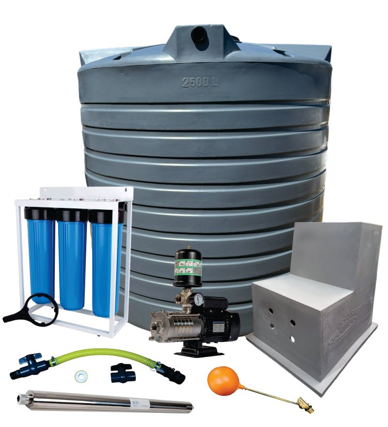 Water tank Combo Full House: 5000l Water tank and 0.75kw Intelli VSD Booster pump