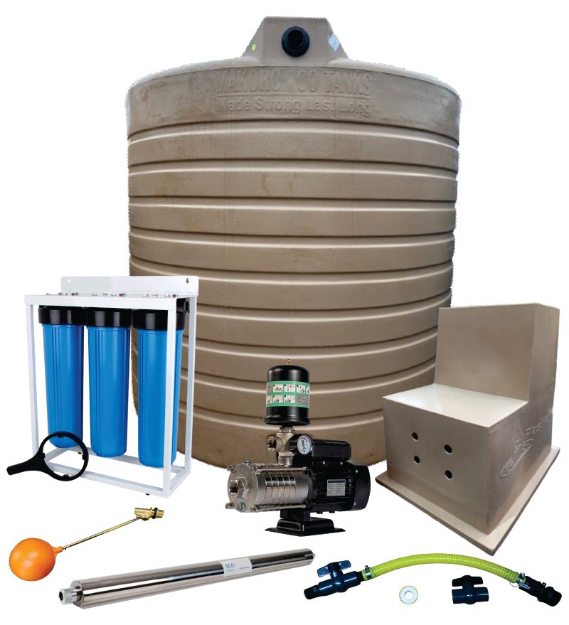 Water tank Combo Full House: 5000l Water tank and 1.5kw Intelli VSD Booster pump