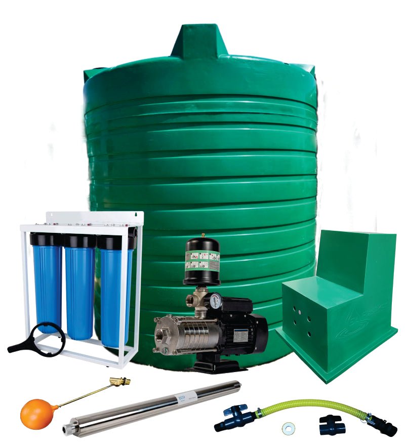 Water tank Combo Full House: 5000l Water tank and 1.5kw Intelli VSD Booster pump