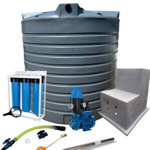 Water tank Combo Full House: 2500l Water tank & 0.75kw Peripheral Water Pump