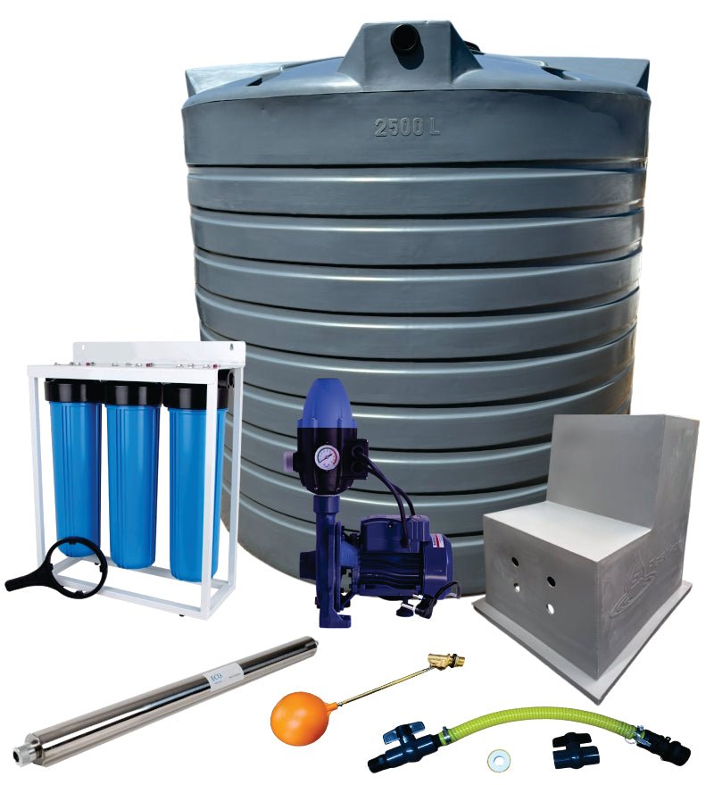 Water tank Combo Full House: 15 000l Water tank & 1.1kw Monoblock Water Pump kit
