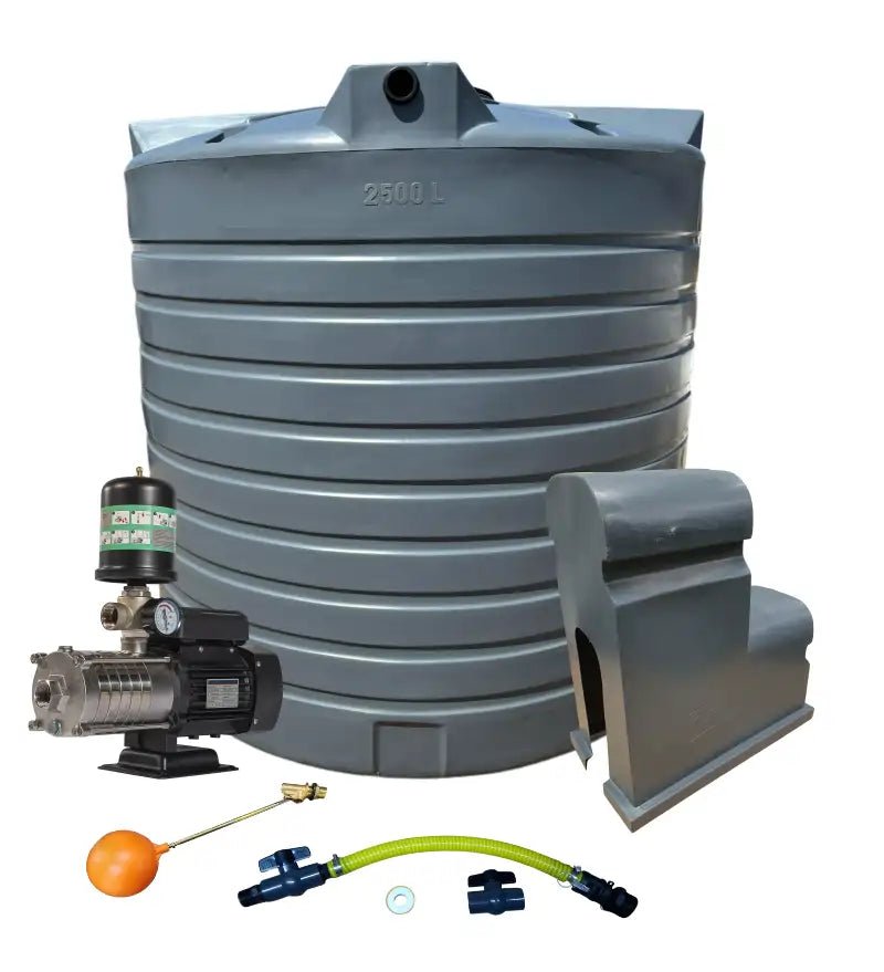 Water tank Combo Executive: 2500l Water tank and 1.5kw Intelli VSD Booster pump