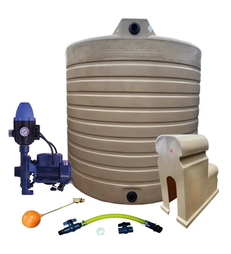 Water tank Combo Executive: 15 000l Water tank & 0.55kw Flowpump Monoblock Water Pump