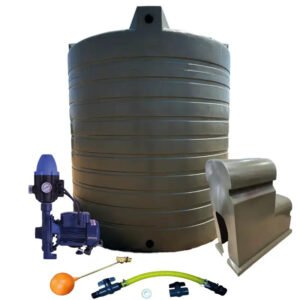 Water tank Combo Executive: 2500l Water tank & 0.55kw Flowpump Monoblock Water Pump