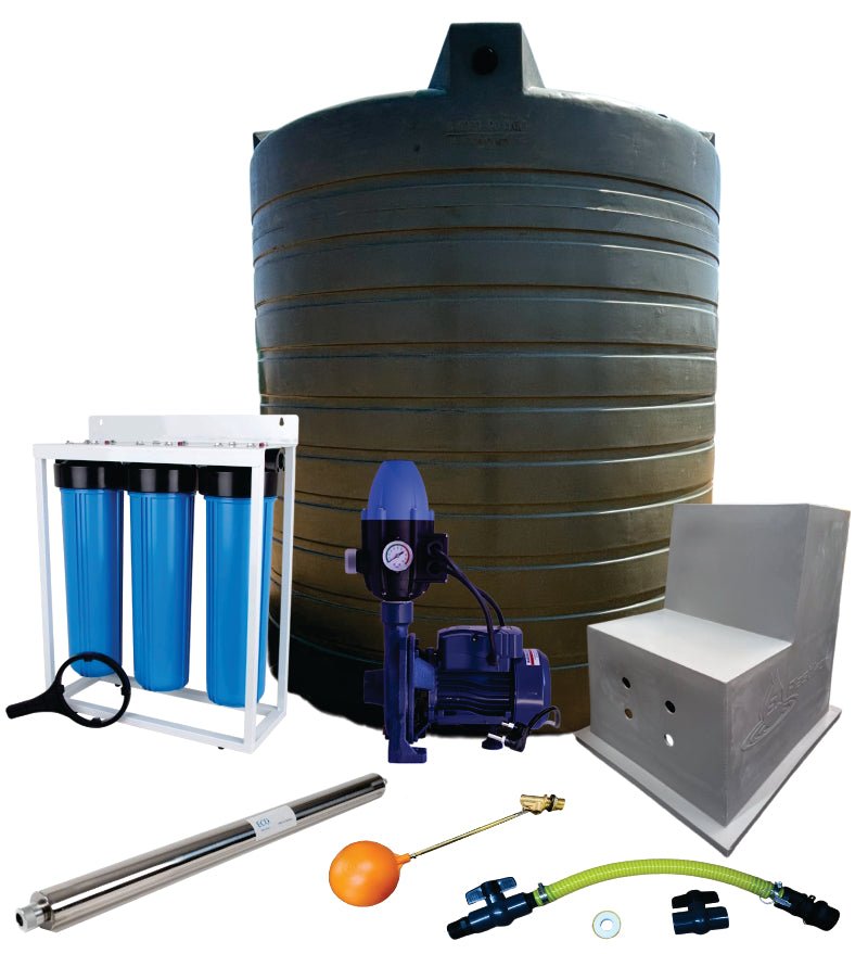 Water tank Combo Full House: 2500l Water tank & 0.55kw Flowpump Monoblock Water Pump