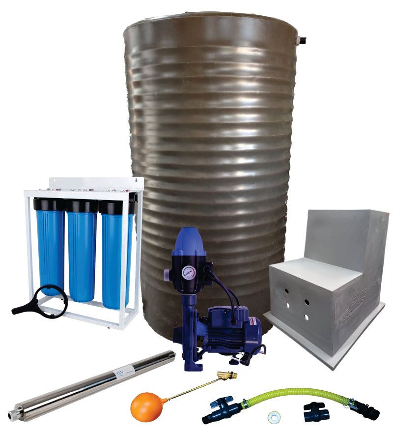 Water tank Combo Full House: 1000l slim tank & 0.75kw Monoblock Water Pump kit