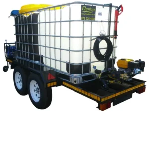 Honey sucker 1000lt Flowbin™ with 1000lt 186bar pressure washer, double axle braked trailer unit for sale in South Africa - SME Warehousing Solutions